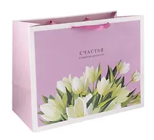 Купить Пакет А3+ 40*50*25 "Счастье" жен., бум.мат.ламинат — Фото №1