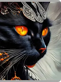 Купить Тетрадь в клетку Listoff, "Фантастическая кошка", А4, 80 листов — Фото №1