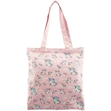 Купить Сумка-шоппер на молнии Единорог (цветная)  (текстиль) (38х33) (12-22716-MK-2152) — Фото №1