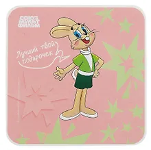 Купить Союзмультфильм Коврик для мышки Ну Погоди! (Заяц) (19х19) (ПВХ) — Фото №1