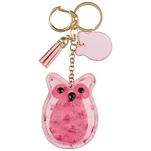 Купить Брелок с кольцом Сова цветная (кожа) (8см) — Фото №1