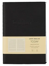 Купить Ежедневник недат. А5 192л "Today" черный, иск.кожа, интегр.переплет, тонир.блок, тисн.фольгой, евроспираль, офсет — Фото №1