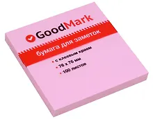 Купить Блок бумаги 76*76 самоклеящийся "Attomex" розовый, 100 листов — Фото №1
