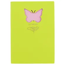 Купить Книга для записей Butterfly, А5, 80 листов, салатовый — Фото №1