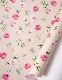 Купить Бумага упаковочная 70*100см "Ранункулюсы" глянц., инд.уп. — Фото №1