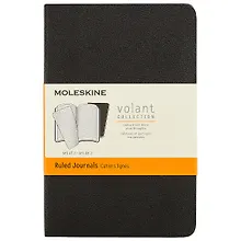 Купить Набор записных книжек Moleskin Volant Pocket, 2 штуки, мягкая обложка, чёрная, 40 листов, А6 — Фото №1