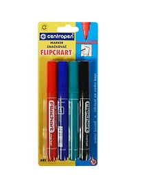 Купить Маркеры для досок Centropen, Flipchart, 4 цвета 2,5 мм — Фото №1
