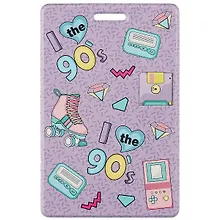 Купить Чехол для карточек I love the 90s (фиолетовый паттерн) — Фото №1