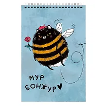 Купить Блокнот А7 60л "КОТОшмель" спираль — Фото №1