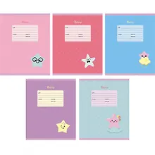 Купить Тетрадь в линейку Unnika, "Звездочка", 12 листов, в ассортименте — Фото №1