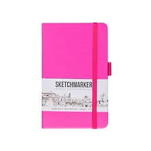 Купить Скетчбук 9*14 80л "Sketchmarker" фуксия яркая, 140г/м2, слоновая кость, тв.обл. — Фото №1