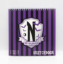 Купить Скетчбук 190*190 48л "Вэнсдэй-2" 160г/м2, гребень — Фото №1