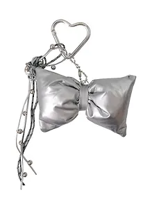 Купить Брелок-обвес на сумку Бантик серебряный (12-18031-202505-S83) — Фото №1