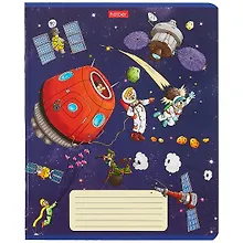 Купить Тетрадь в клетку Hatber, "Космическое приключение", 18 листов, в ассортименте — Фото №1