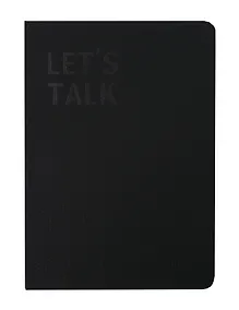 Купить Книга для записей А5 80л лин. "Let's talk", черная, ткан.обл., Schiller — Фото №1