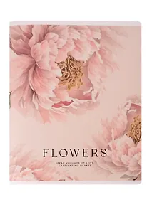 Купить Тетрадь 48л кл. "Peony", персиковый, карт.обл., микротекстурирование, ламинация, скрепка — Фото №1