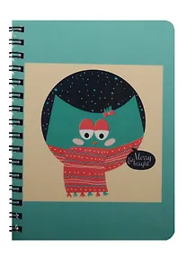 Купить Записная книжка А6 80л кл. "Сова в шарфике" спираль, Kairui — Фото №1