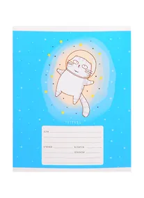 Купить Тетрадь в линейку Listoff, "Космокотики", 24 листа, в ассортименте — Фото №1