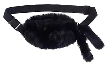 Купить Сумочка-бананка плюшевая с ушками (черная) (27х15) (12-11867-202406-15) Bookvalno — Фото №1