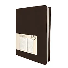 Купить Ежедневник недат. А5 136л "MAPLE" коричневый, 7Б, иск.кожа, обл.поролон, тв.переплет, тонир.блок, скругл.углы, ляссе, инд.уп — Фото №1