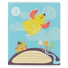 Купить Тетрадь в клетку Academy Style, "Детские рисунки", 12 листов, в ассортименте — Фото №1