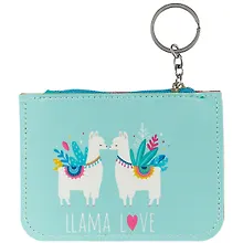 Купить Чехол для карточек на молнии с карабином Лама (ПВХ) (12×9) (12-10832-8) — Фото №1