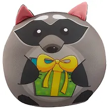 Купить Игрушка-антистресс Енотик круглый с подарком (25х25) (АН2017-10) — Фото №1