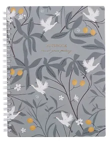 Купить Тетрадь 96л кл. "Romance", журавль, карт.обл., ламинация, микротекстурирование, тиснение золотой фольгой, спираль — Фото №1