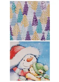 Купить Набор салфеток для декупажа Снеговик с Мишкой (TL656000/SDL074808) — Фото №1