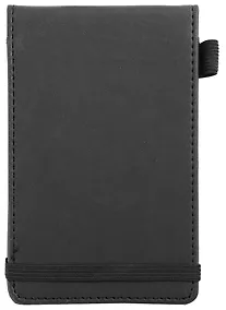 Купить Записная книжка А6 50л лин. "Joy Note. Черный" иск.кожа, тонир.блок, скругл.углы, резинка, петля д/ручки, кармашки, инд.уп. — Фото №1