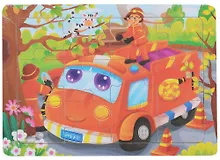 Купить Развивающая рамка Пожарная бригада, дерево, 12 элементов — Фото №1