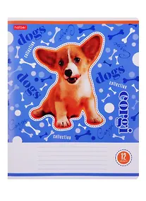 Купить Тетрадь в клетку Hatber, "Из жизни корги", 12 листов, в ассортименте — Фото №1