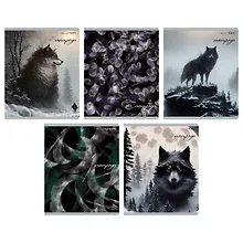 Купить Тетрадь 96л кл. "Царь зимнего леса" мел.картон, ламинация Glitter, ассорти — Фото №1