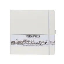 Купить Скетчбук 20*20 80л "Sketchmarker" белый, 140г/м2, слоновая кость, тв.обл. — Фото №1