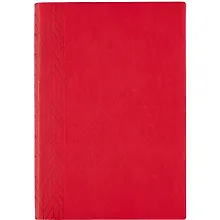 Купить Ежедневник недат. А5 160л "Буйвол" красный, кожзам, мягкий переплет, тонир.блок, ляссе — Фото №1