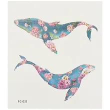 Купить Тату Киты в цветах (10,5*12см) — Фото №1