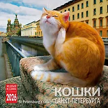 Купить Календарь 2026г 300*300 СПб "Кошки Санкт-Петербурга" настенный, на скрепке — Фото №1
