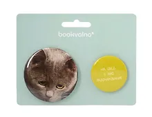 Купить Набор значков Забавные питомцы На обед у нас разочарование (металл) (1 шт 56 мм, 1 шт 38 мм) (ЗН2025-085) — Фото №1