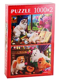 Купить Пазл Набор 2в1 Милые друзья ТМ Рыжий кот 1000+1000 элементов ХП1000-8787 — Фото №1
