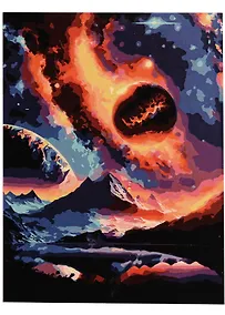 Купить Холст с красками по номерам "Прекрасный Космос", 30 х 40 см — Фото №1