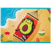 Купить Альбом для рисования Listoff, "Авокадо", А4, 30 листов, на скрепке — Фото №1