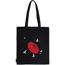 Купить Сумка-шоппер "Аниме. Японский зонтик и бабочки", 40 х 32 см — Фото №1