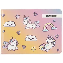 Купить Обложка для студенческого Единороги и облачка (СБ2019-048) — Фото №1