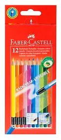 Купить Карандаши цветные Faber-Castell, Color Pencils, 12 цветов с ластиком — Фото №1