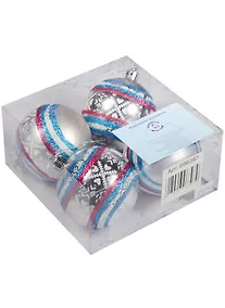 Купить Набор из 4-х новогодних шар, D7 см — Фото №1