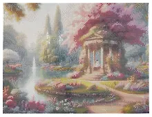 Купить Алмазная мозаика. Классическая с подрамником, с полным заполнением. Волшебный сад 30х40, 30 цветов — Фото №1