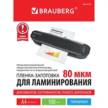 Купить Пленки-заготовки д/ламинирования А4, 100шт, 80мкм — Фото №1
