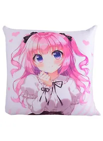Купить Подушка-антистресс Аниме Девушка с бантиком (Сёдзё) (цветная) (30х30) — Фото №1