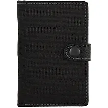 Купить Алфавитная книга А7+ 64л 120*80 черная, ткань, на кнопке — Фото №1