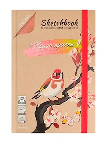 Купить Скетчбук 145*203 80л "Яркие краски" крафт бумага., тв.подложка, резинка — Фото №1